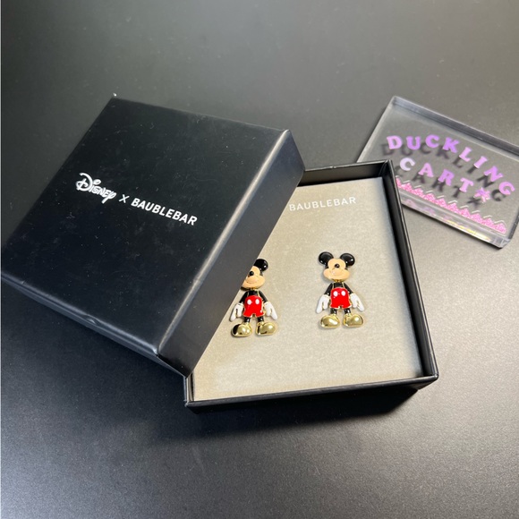 NWT Baublebar x Disney Mickey Mouse Enamel Earrings - Picture 4 of 6